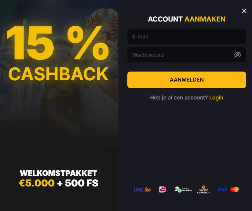 Kaasino registratie
